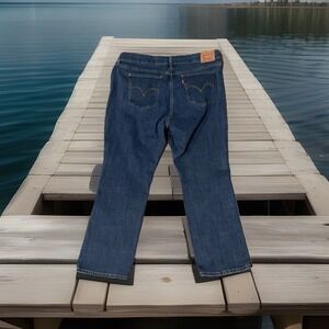 Levi's Classic Straight Stretch Blue Jeans Womens Plus Size 24W S